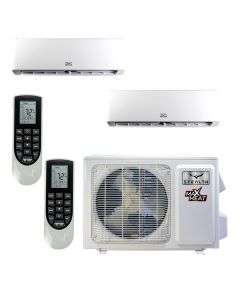 18,000 BTU 23 SEER Dual Zone Wall Mounted Stealth Comfort Pinnacle Heat Pump System 12+12