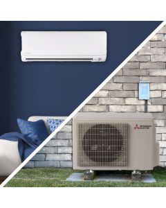 Mitsubishi 18,000 BTU HX-Series 20 SEER2 Single Zone Wall Mount Mini Split Heat Pump System – R454B | 230V 