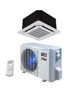 9,000 BTU ACiQ Extreme 23 SEER2 Single Zone Ceiling Cassette Mini Split Heat Pump System - R454B | 230V