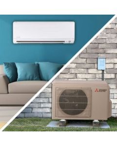 Mitsubishi 12,000 BTU JX-Series 20 SEER2 Single Zone Wall Mount Mini Split Heat Pump System – R454B | 115V