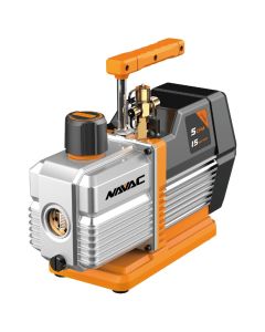 Navac NP5DP Vacuum Pump – 5 CFM, Dual Cylinder, 15 Micron Performance