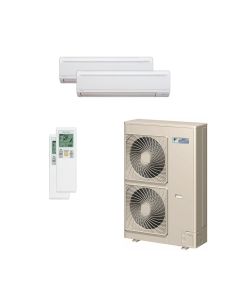 48,000 BTU 19 SEER Dual Zone Wall Mounted Daikin Mini Split Heat Pump System 9+9- R410A