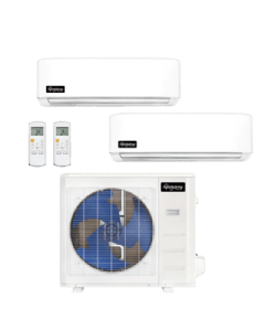 18,000 BTU Infinity Living DIYCOOL 23.9 SEER2 Dual Zone Mini Split Wall Mount Heat Pump System R454B | 230V - 9 + 9