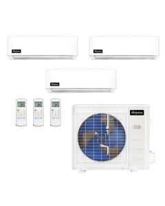 27,000 BTU Infinity Living DIYCOOL 23 SEER2 Tri Zone Mini Split Wall Mount Heat Pump System R454B | 230V - 9 + 9 + 12