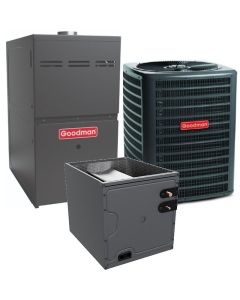 2 Ton 13.4 SEER2 96% AFUE 60,000 BTU Goodman Gas Furnace and R32 Air Conditioner System - Upflow