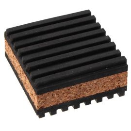 24 Pack Anti-Vibration Pads - 4x4x7/8 Inch Rubber Cork Isolation Pads