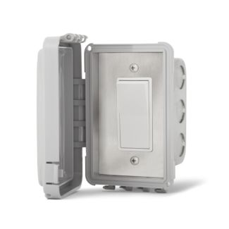 Infratech Single Simple Switch In-Wall Weatherproof With Electrical Box - 20A Max