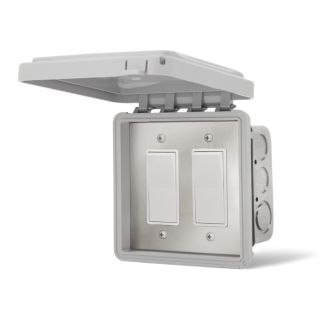 Infratech Dual Simple Switch In-Wall Weatherproof With Electrical Box - 20A Max