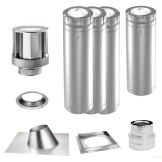 Napoleon 4" x 6 5/8" DuraVent 15ft Vertical Vent Kit - 15ft- 46DVANAPKIT-15