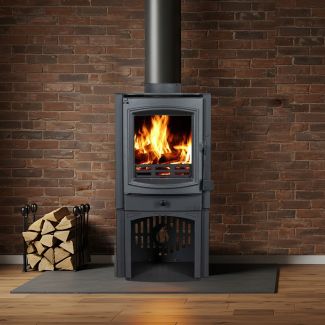 750 Sq Ft Wood Burning Stove with Blower & Pedestal EPA Certified & 30% Tax Credit Approved by Breckwell - SW500