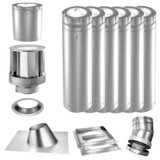 Kingsman 4" x 6 5/8" DuraVent 25ft Vertical Vent Kit - 46DVAKINGKIT-25