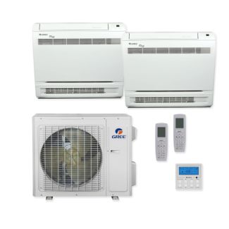 Gree 42,000 BTU 23 SEER Dual Zone Mini Console Heat Pump System 18+18 - MULTIU42HP230V1DO / 2-CONS18HP230V1AF