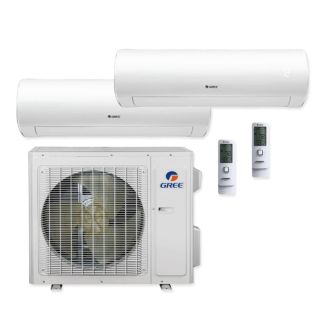 42,000 BTU 23 SEER Dual Zone Wall Mounted Gree Heat Pump System 9+24