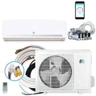 Perfect Aire DIY 18,000 BTU 23.3 SEER Quick Connect Ductless Mini Split Heat Pump w/ WiFi - 230V