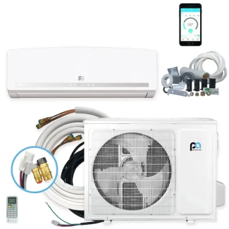 Perfect Aire DIY 9,000 BTU 19.5 SEER Quick Connect Ductless Mini Split Heat Pump w/ WiFi - 115V - R410A