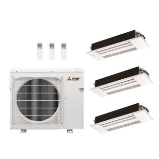 25,000 BTU 20 SEER Mitsubishi Tri Zone  Heat Pump System 9+9+9