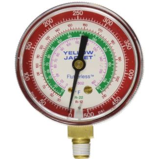 Yellow Jacket 1/2" Red Gauge - 49001