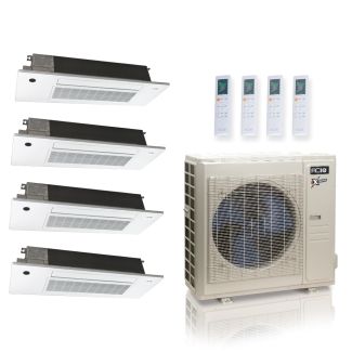 36000 BTU 23 SEER2 ACIQ Extreme 4-Zone Slim Ceiling Cassette Mini Split System | R454B | 230v - 6+6+9+9 - ACIQ-36Z-HH-M5C / SCC-06-HH-MB-2 / SCC-09-HH-MB-2