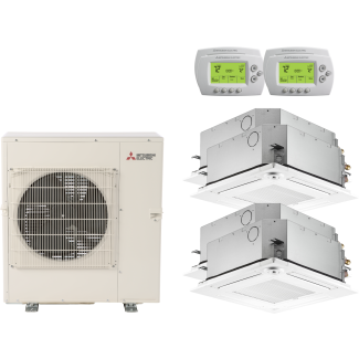 40,500 BTU Mitsubishi FX-Series 4-Zone Mini Split | 19.3 SEER2, R454B, 15k + 12k + 12k + 12k Units