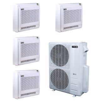 55,000 BTU 21.3 SEER2 ACiQ 4-Zone Floor Mounted Mini Split System - 12+18+18+24 - ES-55Z-M5/ACIQ-12FM-HH-M/ACIQ-18FM-HH-M-2/ACIQ-24FM-HH-M