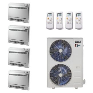 36,000 BTU 22.2 SEER2 ACiQ 4-Zone Floor or Ceiling Mounted Mini Split System Extreme Series - 12+12+12+12 - ACiQ-36Z-HH-M4 / 4-ACIQ-12FM-HH-MB