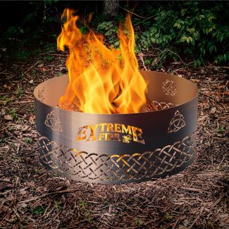 Extreme Fire Celtic Symbols Steel Fire Ring - 50005