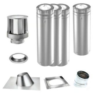 Kingsman 5" x 8" DuraVent 15ft Vertical Vent Kit - 58DVAKINGKIT-15