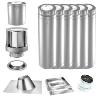 Kingsman 5" x 8" DuraVent 25ft Vertical Vent Kit - 58DVAKINGKIT-25