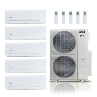 55,000 BTU 22 SEER2 ACiQ 5-Zone Wall Mounted Mini Split System w/ WiFi - 12+12+12+12+12 - ES-55Z-M5 / ACIQ-12W-HH-M-5