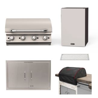 Bull 30-Inch Commercial Griddle Built-In & Outdoor Kitchen Package - 92008/92009
