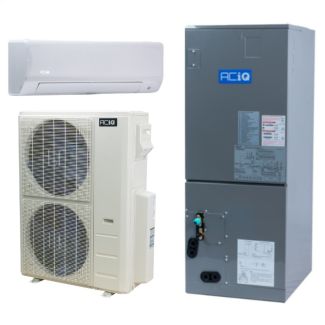 48000 BTU ACiQ Standard Series 22.2 SEER2 Dual Central Zoned Mini Split Heat Pump System - R454B - 9 + 36 - ES-48Z-M6C / ACIQ-09W-HH-MD / ACIQ-36AHB-HH-MB