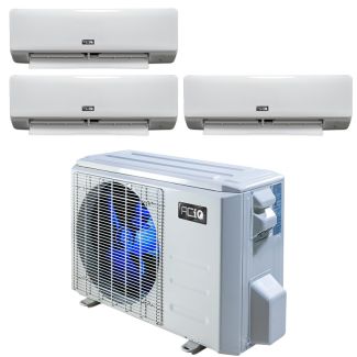 27,000 BTU 24.6 SEER2 ACiQ 3-Zone Wall Mounted Mini Split System w/ WiFi - 6+9+9 - ES-27Z-M3/ACIQ-06W-HH-M/ACIQ-09W-HH-M-2