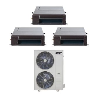 48,000 BTU 20.5 SEER2 ACiQ 3-Zone Concealed Duct Mini Split System - 12+12+12 - ES-48Z-M5/ACIQ-12CD-HH-M-3