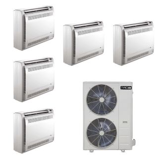 55,000 BTU 22 SEER2 ACiQ 5-Zone Floor Mounted Mini Split System - 12+12+12+12+12 - ES-55Z-M5 / ACIQ-12FM-HH-M-5
