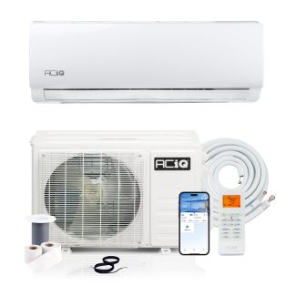 9000 BTU ACiQ Essentials 20 SEER2 Single Zone Wall Mount Mini Split Heat Pump System w/16 Ft. Line Set - R32 | 115V