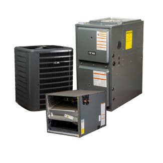3 Ton 13.4 SEER2 80% AFUE 100,000 BTU Low NOx Gas Furnace and R32 Air Conditioner System - Horizontal