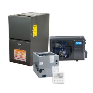 Hybrid 1.5 Ton 16 SEER2 80% AFUE 60,000 BTU Furnace and High Efficiency Heat Pump System | Inverter - R454B - Upflow/Horizontal