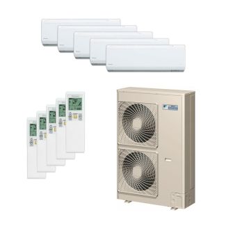 Daikin 48,000 BTU 18.8 SEER Five Zone Heat Pump System 7+7+7+7+7 - Wall Mounted