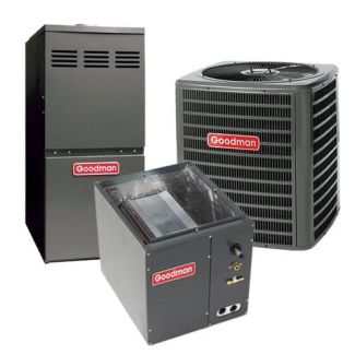 Goodman 2 Ton 14 SEER 96% AFUE Gas Furnace and Air Conditioner System - Upflow