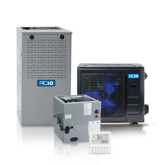 Hybrid 2.5 Ton 16 SEER2 80% AFUE 90,000 BTU ACiQ High Efficiency Heat Pump and Gas Furnace System | Inverter - R454B