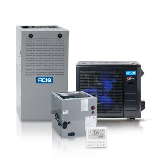 Hybrid 2.5 Ton 16 SEER2 80% AFUE 90,000 BTU ACiQ High Efficiency Heat Pump and Gas Furnace System | Inverter - R454B