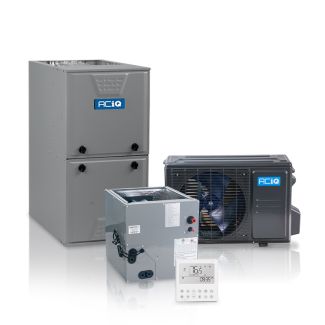 Hybrid 2 Ton 16 SEER2 96% AFUE 40,000 BTU ACiQ High Efficiency Heat Pump and Gas Furnace System | Inverter - R454B