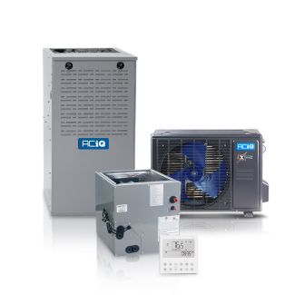Hybrid 2 Ton 16 SEER2 80% AFUE 45,000 BTU ACiQ High Efficiency Heat Pump and Gas Furnace System | Inverter - R454B