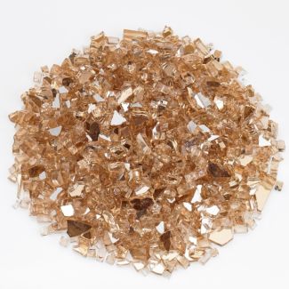 American Fire Glass® Fire Glass - Champagne Reflective - 1/4 Inch