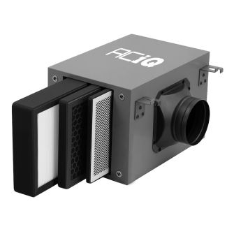 ACiQ 4 Inch Duct Inline Air Purification Filter Box with HEPA & Carbon Filter