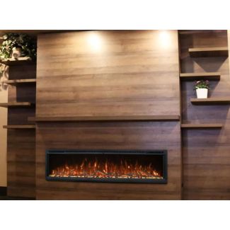 Modern Flames Allwood Electric Fireplace Media Side Wall Option 2'W x 7'H 10"D in Weathered Walnut - AFWS-SIDE-WW