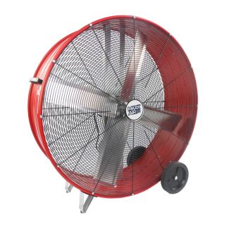 Pro 42" 2-Speed Belt Drive Steel Drum Fan Red - BF42BDREDPRO