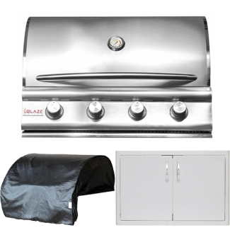 Blaze LBM 32-Inch 4-Burner Built-In Gas Grill & Outdoor Kitchen Package - BLZ-4LBM-LP / BLZ-4LBM-NG