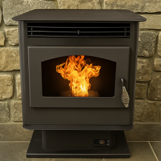 Breckwell SP22 Maverick Pellet Stove W/Pedestal & Blower - Heats 1500 Sq Ft