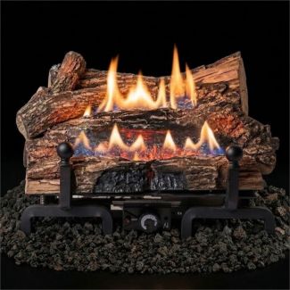 Buck Stove 18" CR Ventless Gas Logs & Manual Burner for NG
